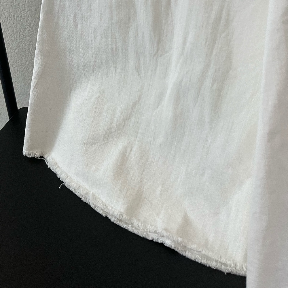 FREE PEOPLE | Bohemian Cowboy Just Float On Flare Jeans in White | Size W 25R - Picture 5 of 11